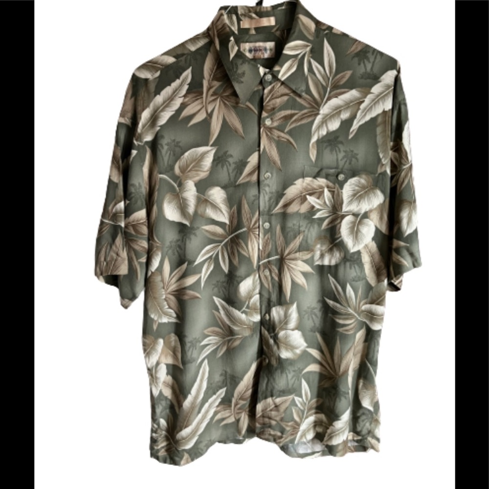 Campia Moda Hawaiian Short sleeve button down Shirt Size Large